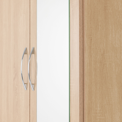 Nevada Mirrored 2 Door Wardrobe - Sonoma Oak Effect