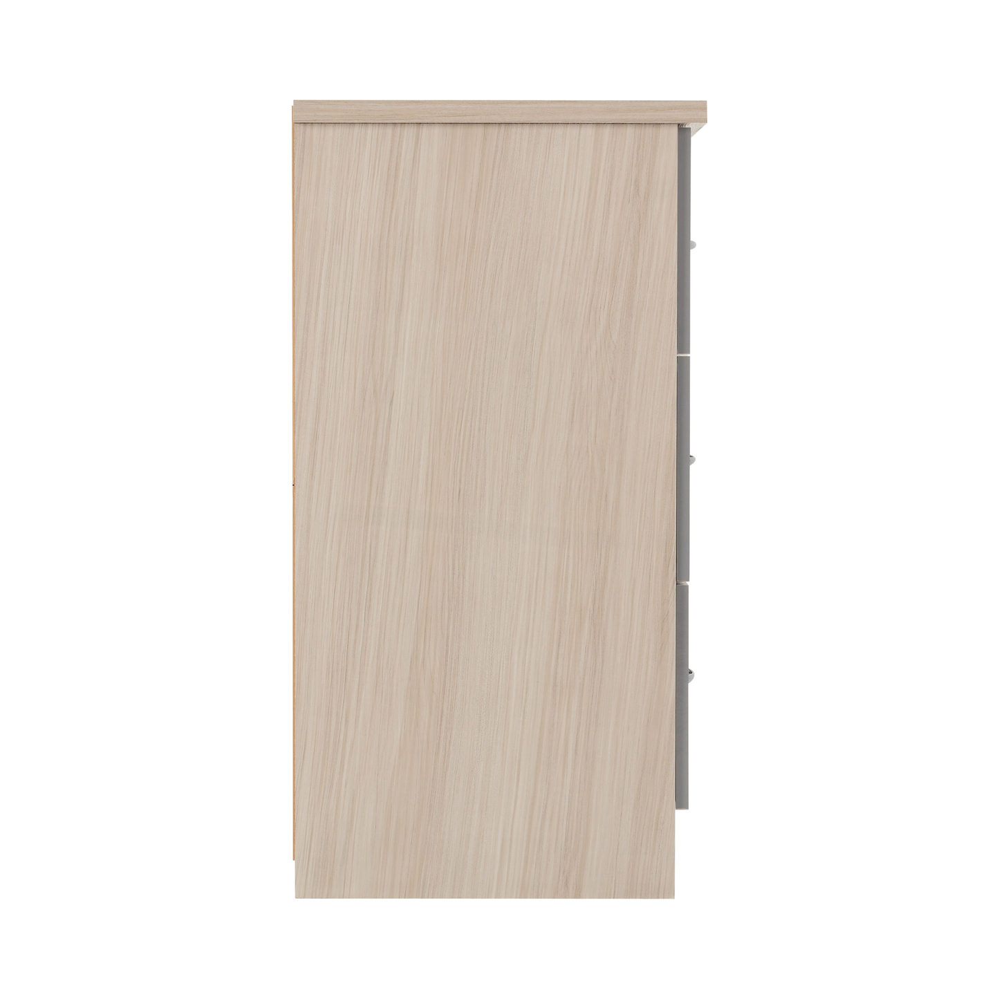 Nevada 6 Drawer Chest - Grey Gloss/Light Oak Effect Veneer
