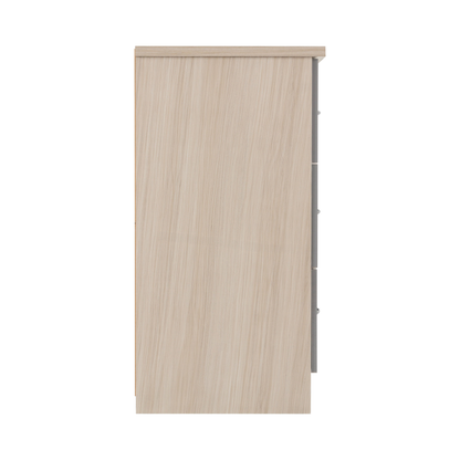 Nevada 6 Drawer Chest - Grey Gloss/Light Oak Effect Veneer