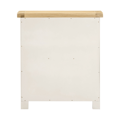 Windsor Low Bookcase - Ivory & Oak