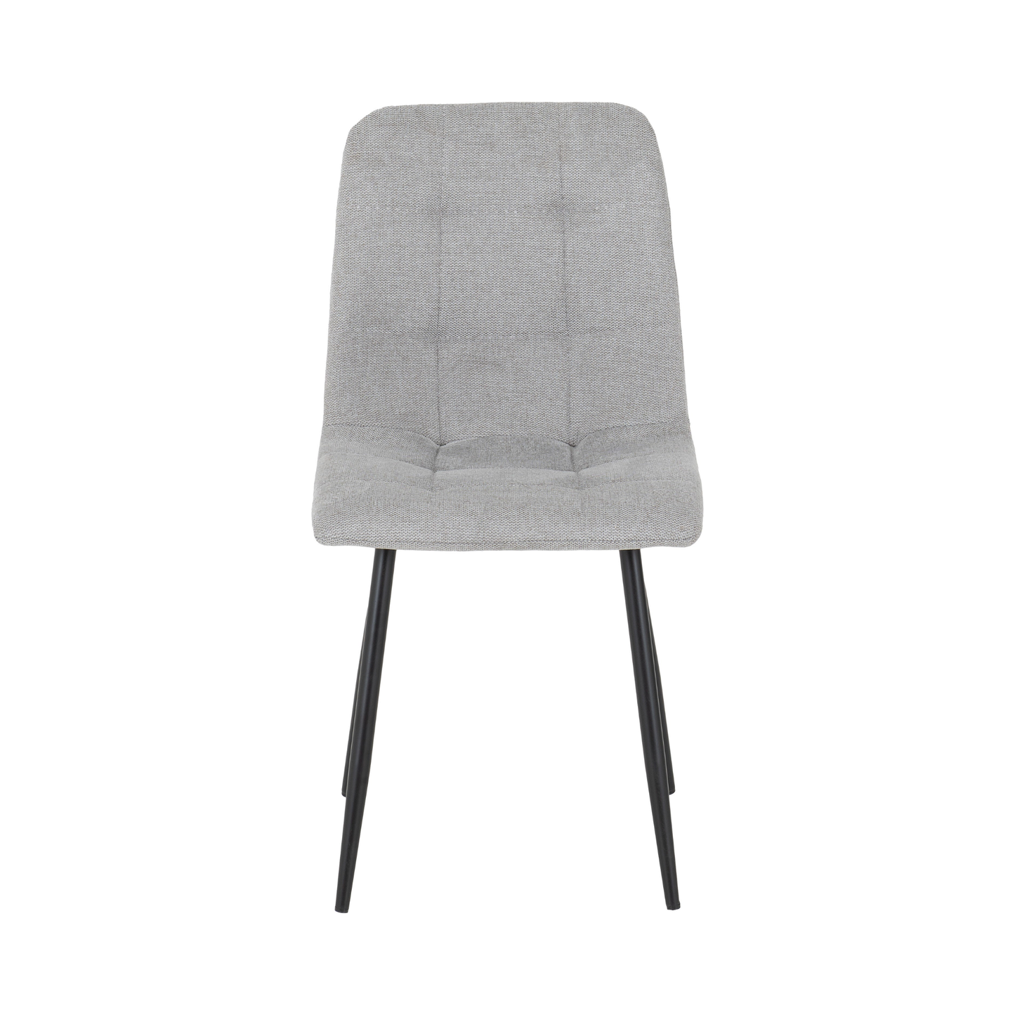 Fenton Dining Set with 4 Chairs - White & Light Grey Fabric