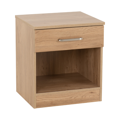 Dakota Trio Set Oak Effect Wardrobe Chest & Bedside