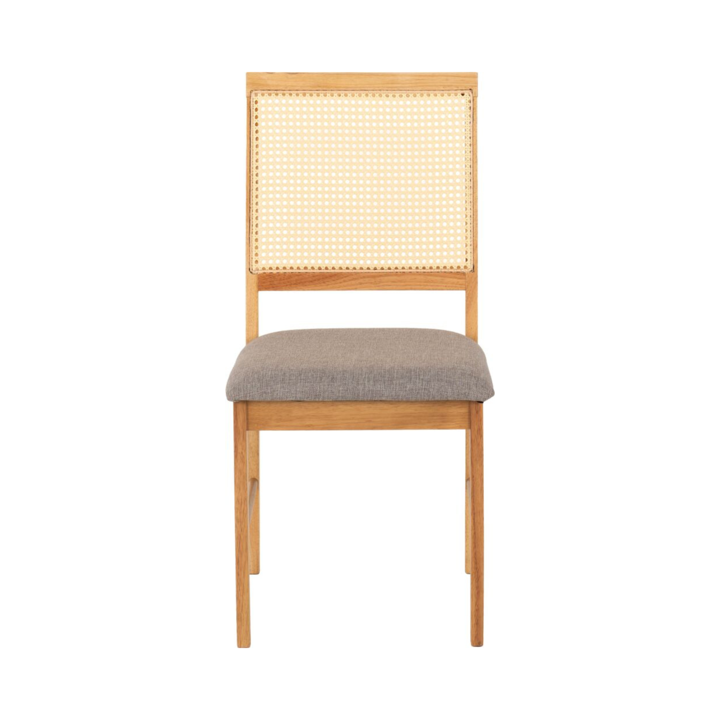 Ellis Dining Chair - Oak Effect & Grey Fabric (Set of 2)