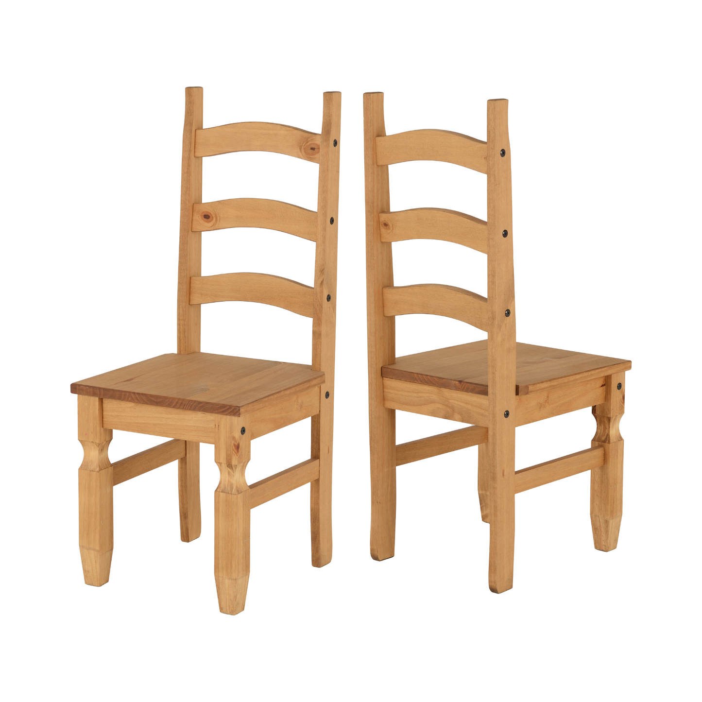 Corona Extending Dining Set with 6 Chairs - Distressed Waxed Pine