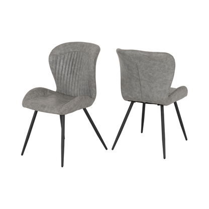 Hamilton & Quebec Medium Dining Set (4 Chairs) - Oak/Grey PU