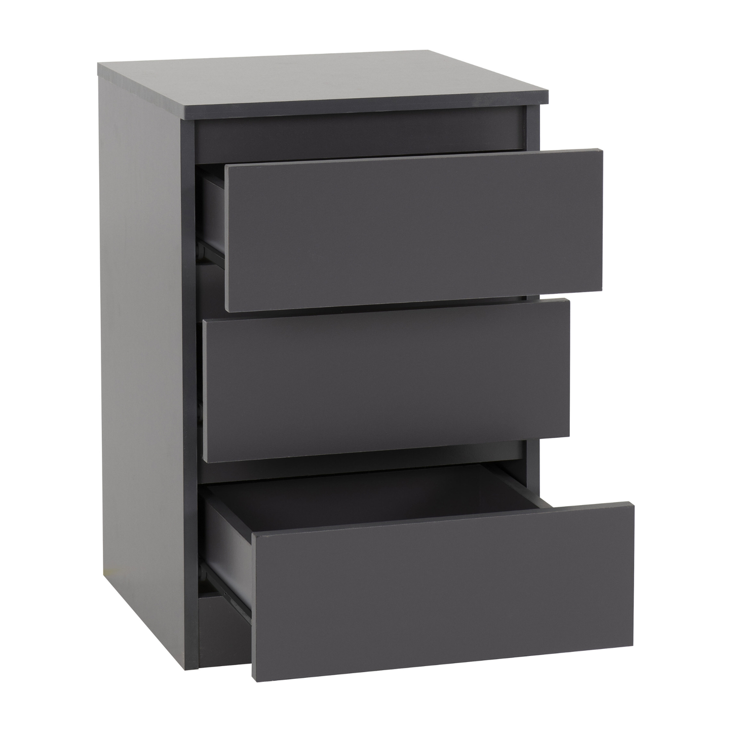 Malvern Trio Set Grey Wardrobe Chest & Bedside