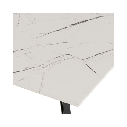 Marlow Coffee Table - White Marble Effect, Modern Design