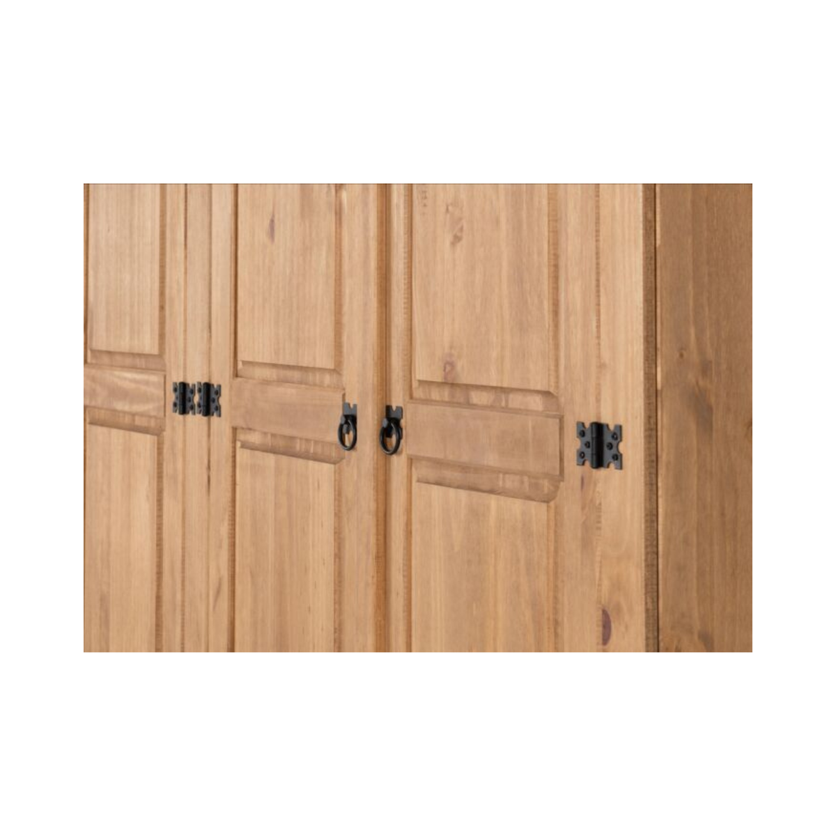 Corona 4 Door Wardrobe – Distressed Waxed Pine