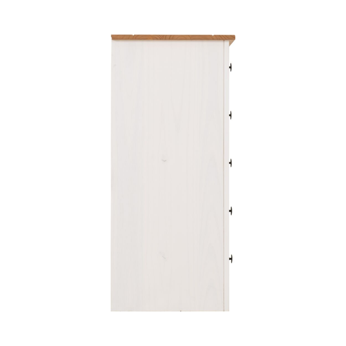 Panama 5 Drawer Chest – White & Natural Wax Pine