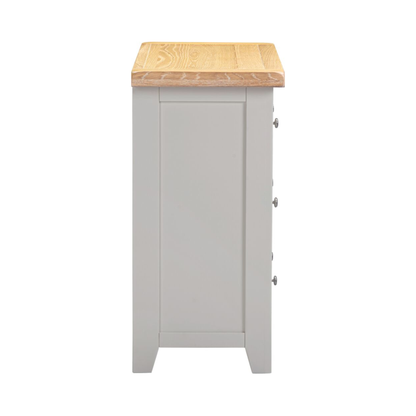 Windsor 3 Drawer Chest – Pebble Grey & Oak