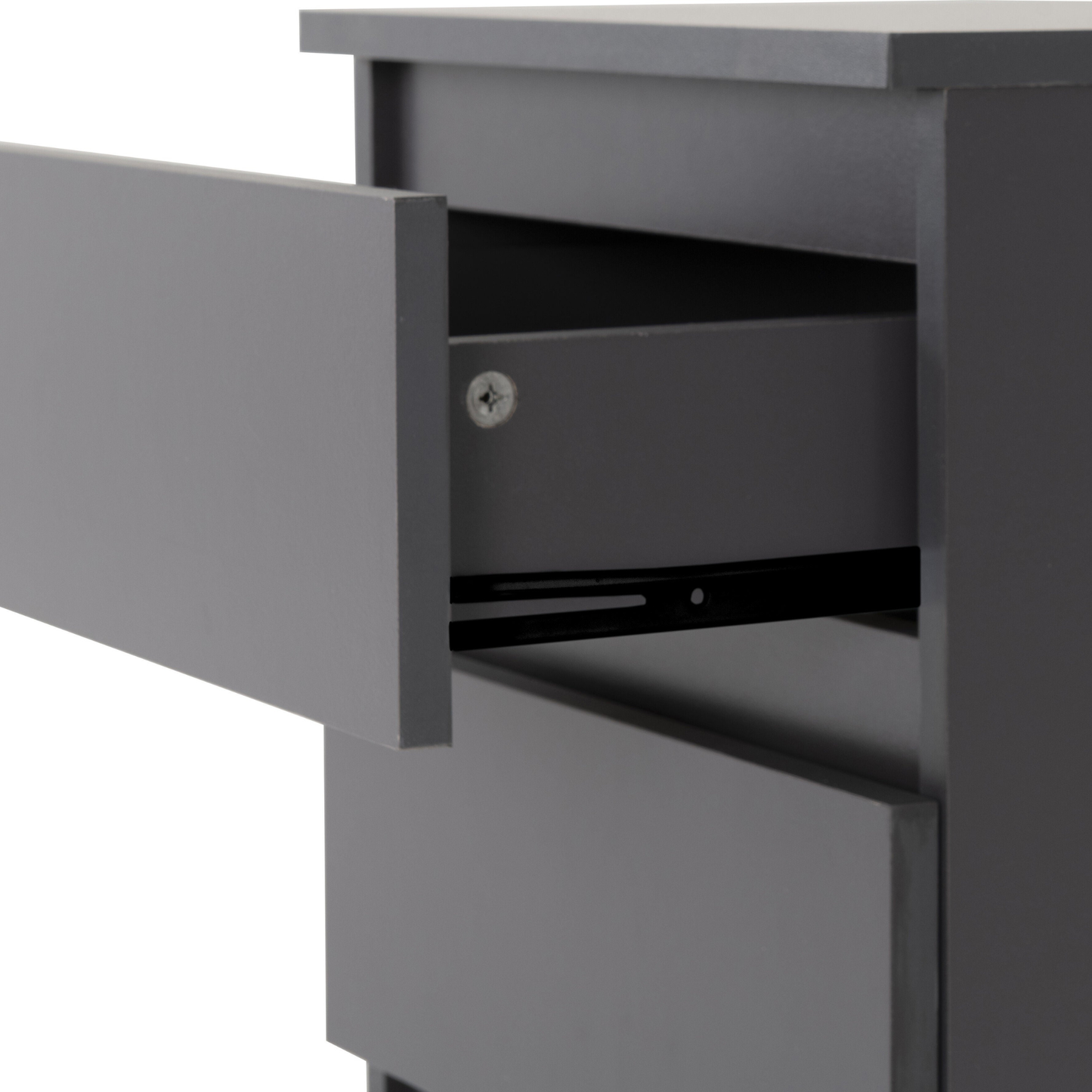 Malvern 3 Drawer Bedside x2 – Grey Storage