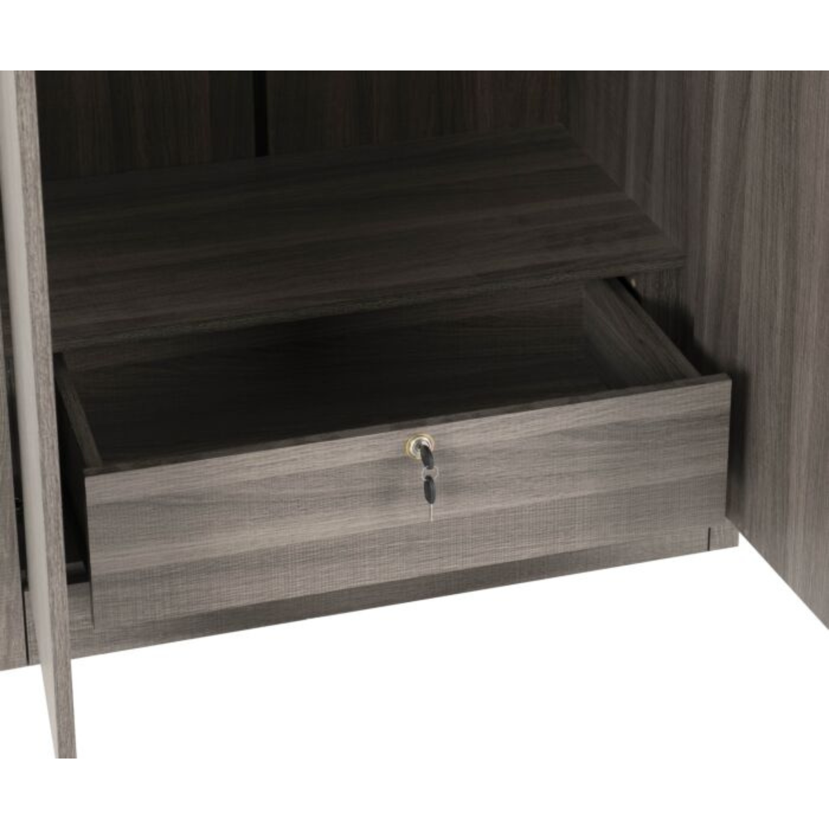 Lisbon 2 Door Wardrobe – Black Wood Grain