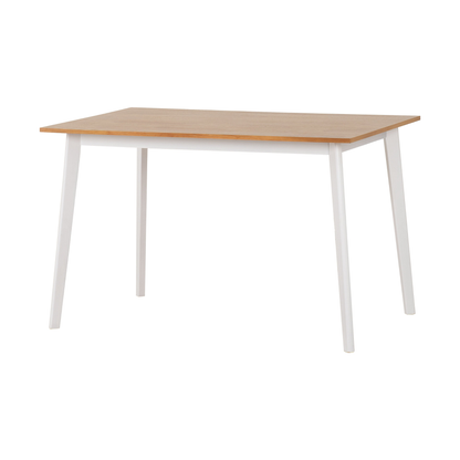 Balfour 1+4 Dining Set - White, Oak Effect & Grey Fabric
