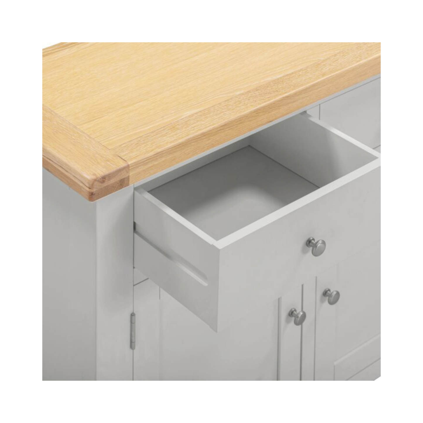 Windsor 2 Door 2 Drawer Sideboard – Pebble Grey/Oak