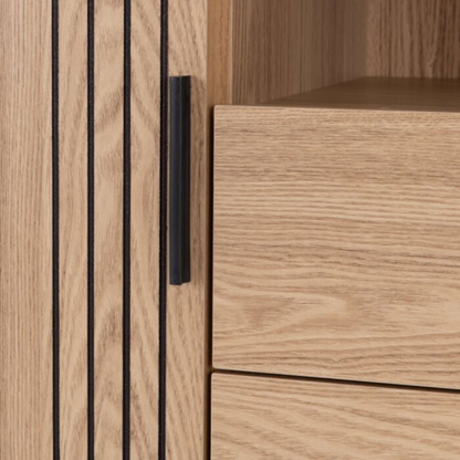 Tessa 1 Door 2 Drawer Bookcase Unit – Natural Oak Storage