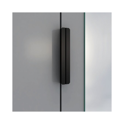 Madrid Grey & White Gloss 2 Door 1 Drawer Mirrored Wardrobe