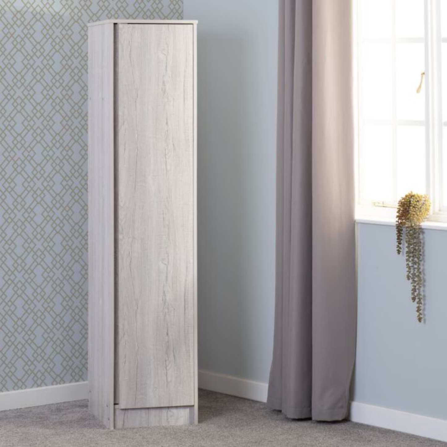 Malvern 1 Door Wardrobe – Urban Snow