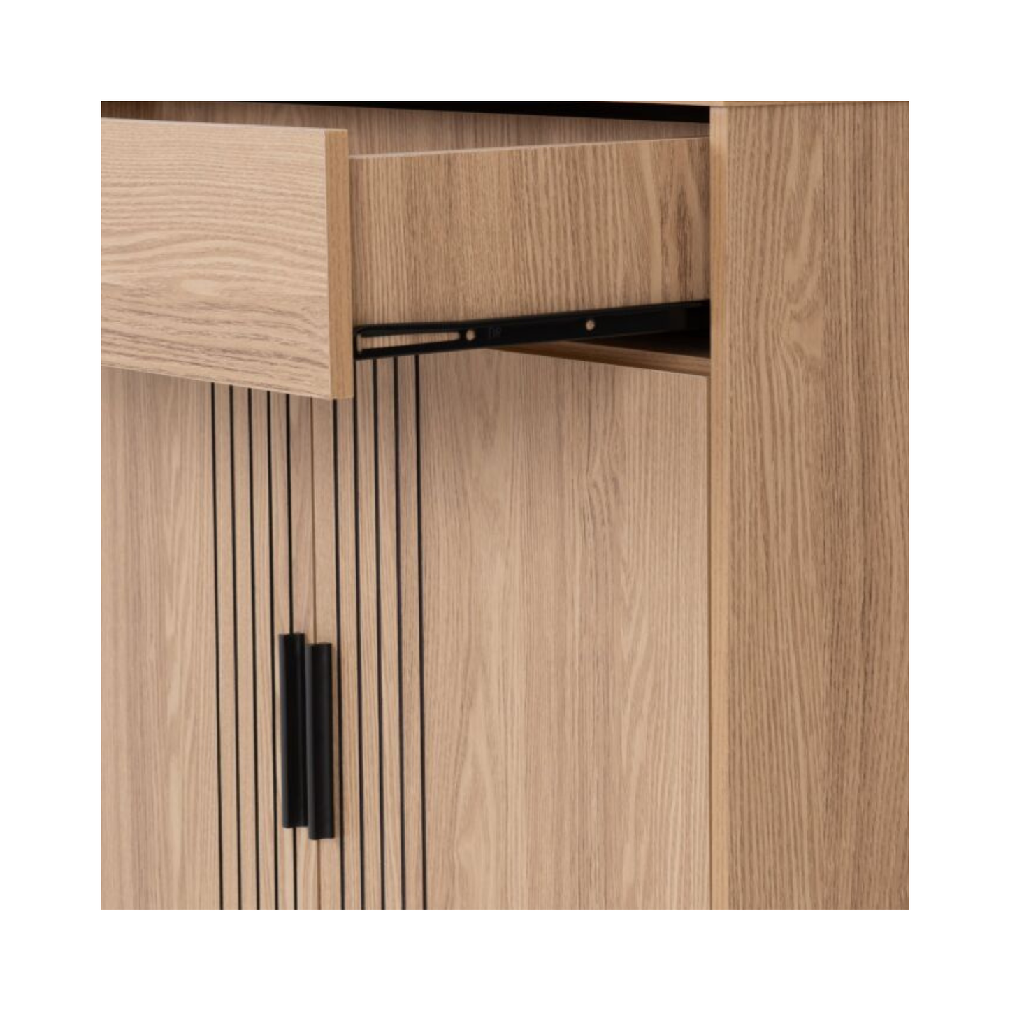 Tessa 2 Door 1 Drawer Sideboard – Natural Oak Effect