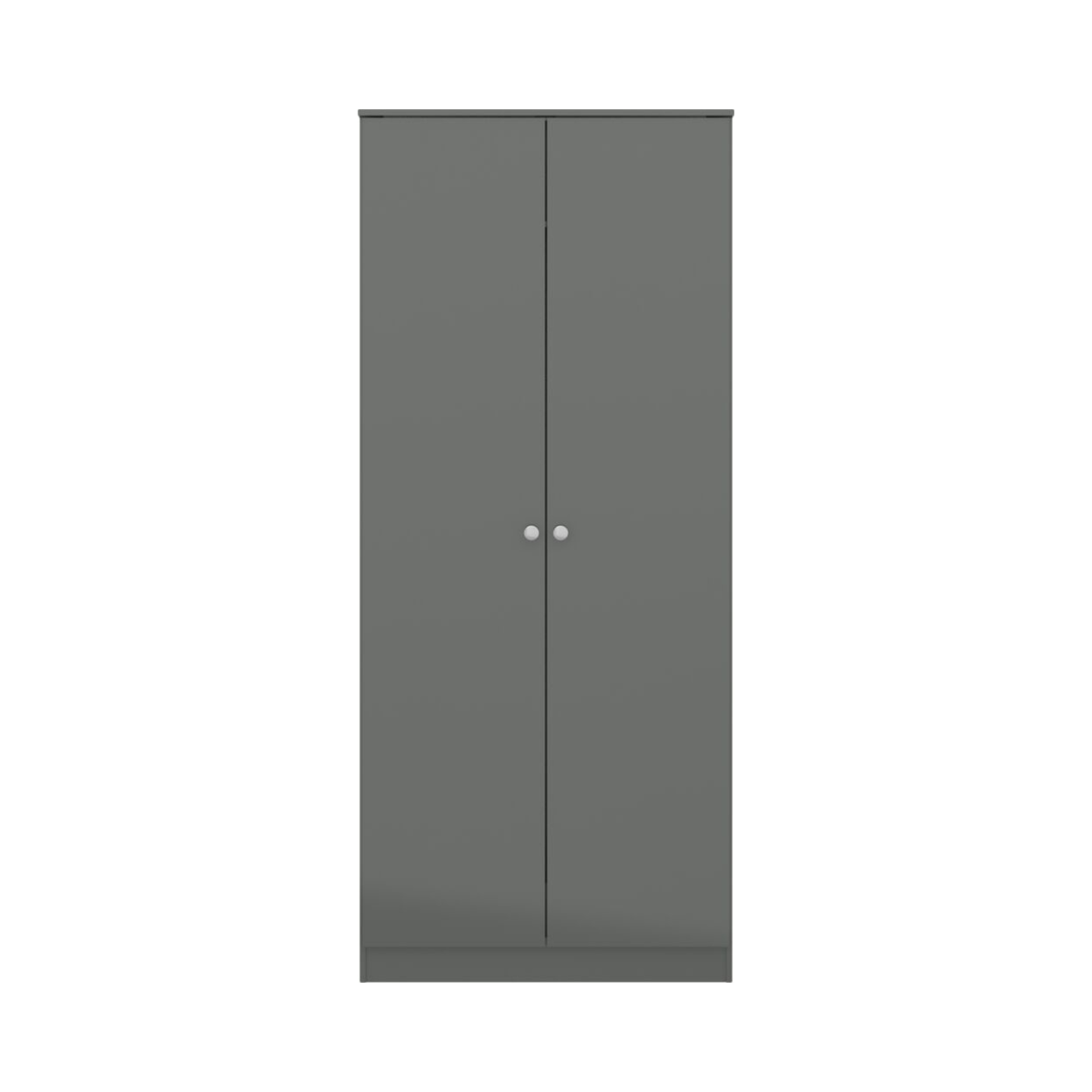 Denver 2 Door Wardrobe – Grey Gloss