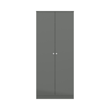 Denver 2 Door Wardrobe – Grey Gloss