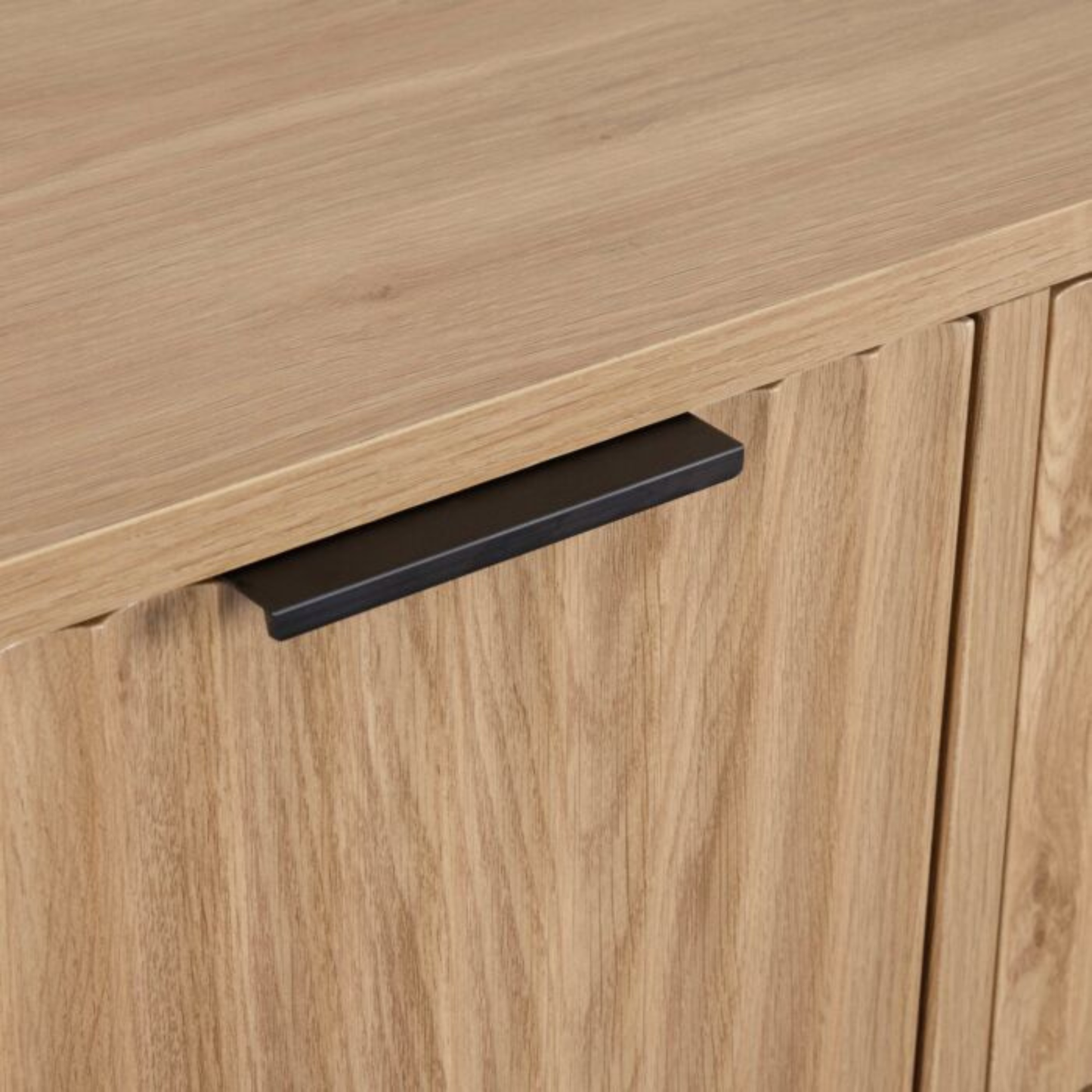 Miami 2 Door 3 Drawer Sideboard – Oak Effect/Black