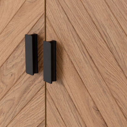 Leon 3 Door 2 Drawer Wardrobe – Medium Oak Effect