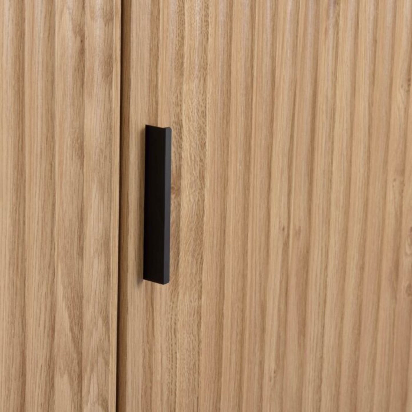 Miami 3 Door Wardrobe – Oak Effect & Black, Dual Storage
