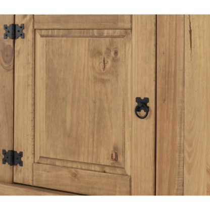 Corona Distressed Waxed Pine Corner Storage Unit