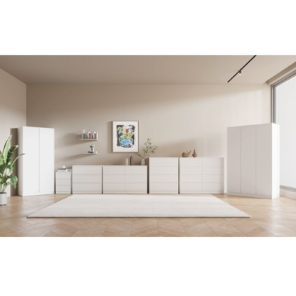 Malvern White 2 Door Wardrobe with Rail & Shelf