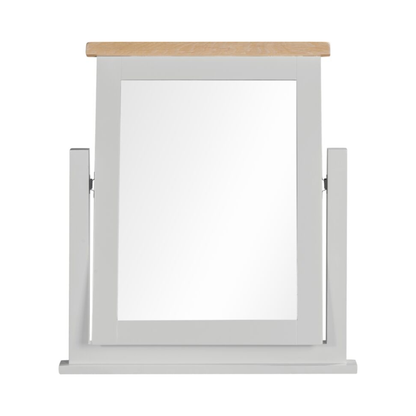 Windsor 3 Drawer Dressing Table & Mirror – Pebble Grey and Oak