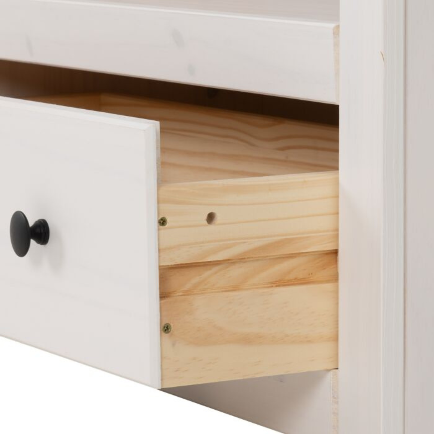Panama 1 Drawer Bookcase – White & Natural Wax Storage Unit