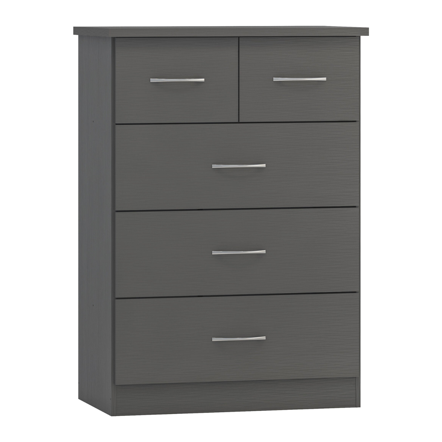 Nevada 2 Door 1 Drawer Wardrobe Bedroom Set 3D Effect Grey