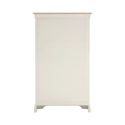 Bordeaux Bookcase Ivory Oak 150cm Storage Shelf Unit