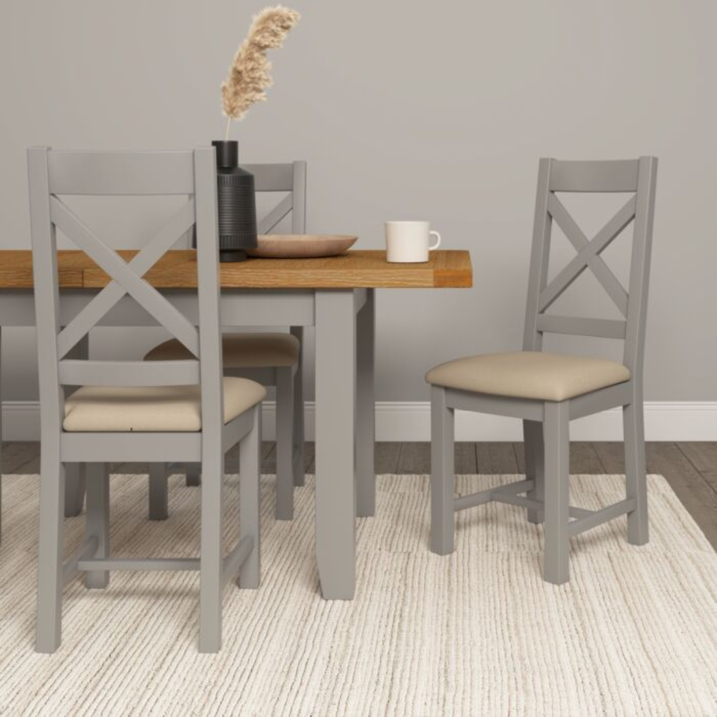 Windsor Large Extending Dining Table Pebble Grey Oak 180–230cm