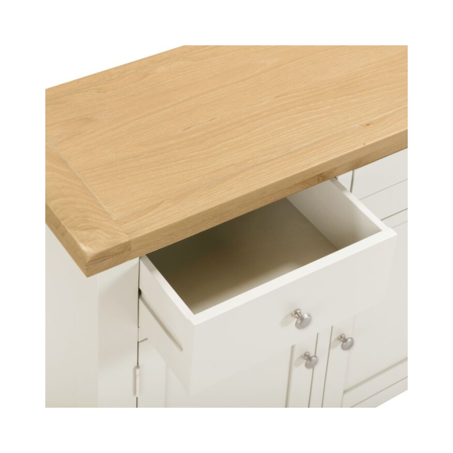 Windsor 3 Door 3 Drawer Sideboard – Ivory/Oak