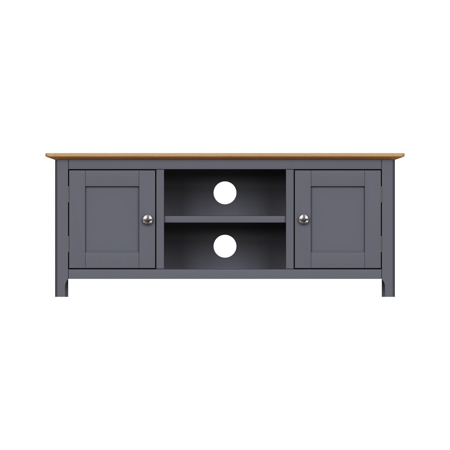 Taberno Oak 2 Door TV Unit Graphite Blue