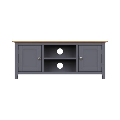 Taberno Oak 2 Door TV Unit Graphite Blue