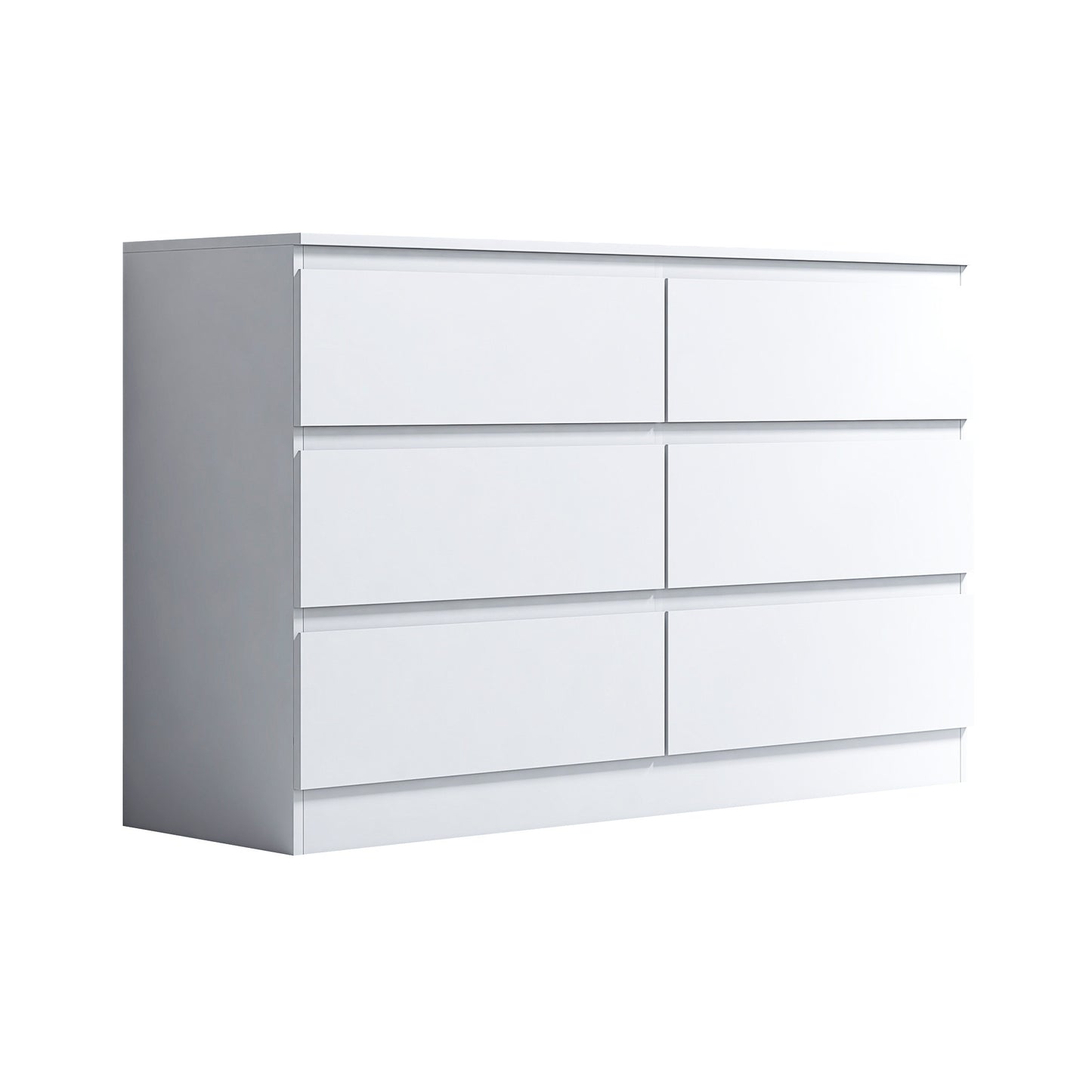 FWStyle Stora 6-Drawer Wide Chest – Matt White