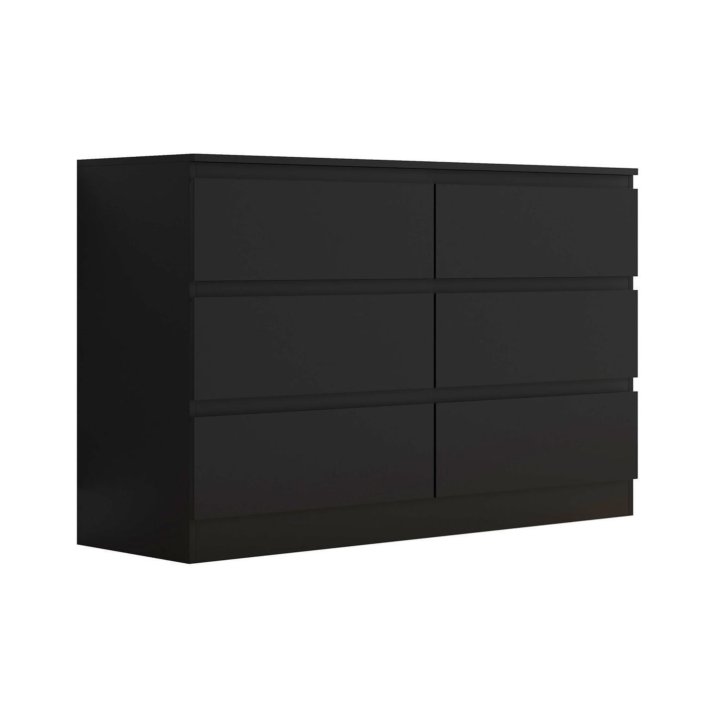 FWStyle Stora 6-Drawer Wide Chest – Matt Black