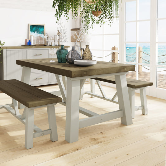 Purbeck Truffle 1.6m Dining Table – Reclaimed Pine
