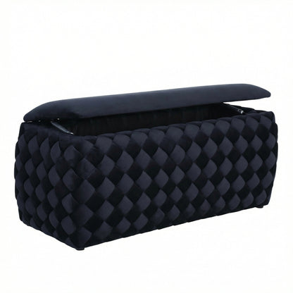 VF Large Velvet Storage Ottoman