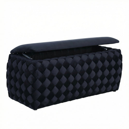 VF Large Velvet Storage Ottoman
