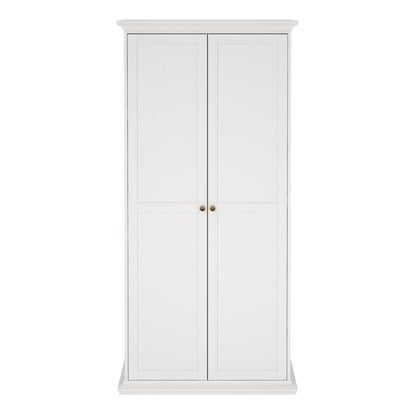 Paris Wardrobe with 2 Doors in White