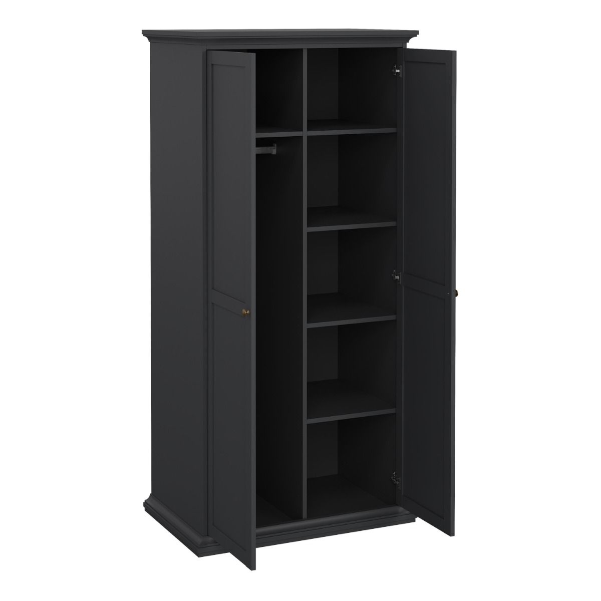 Paris Wardrobe with 2 Doors in Matt Grey