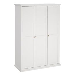 Paris Wardrobe with 3 Doors in White