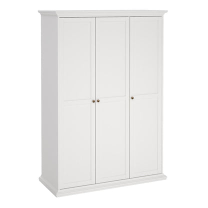 Paris Wardrobe with 3 Doors in White
