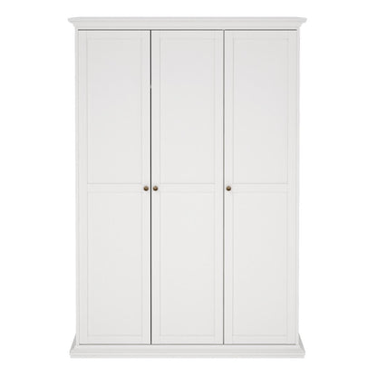 Paris Wardrobe with 3 Doors in White