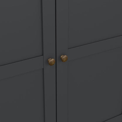 Paris Wardrobe with 4 Doors and 2 Drawers in Matt Grey