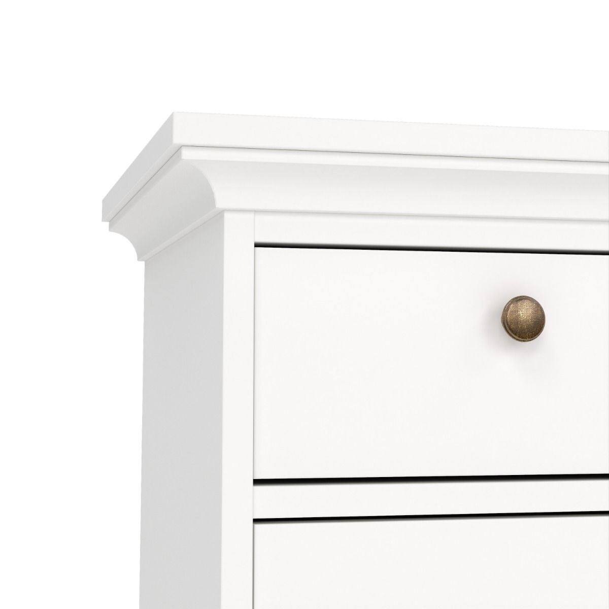 Paris Nightstand 1 Door + 1 Drawer in White