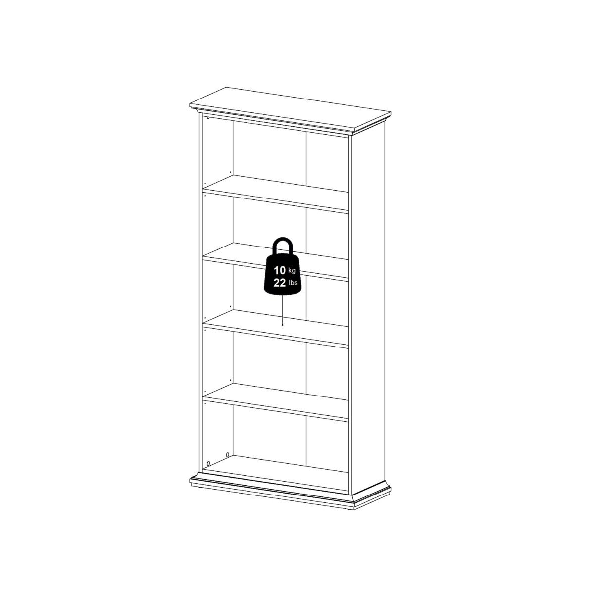 Paris Tall Bookcase in White